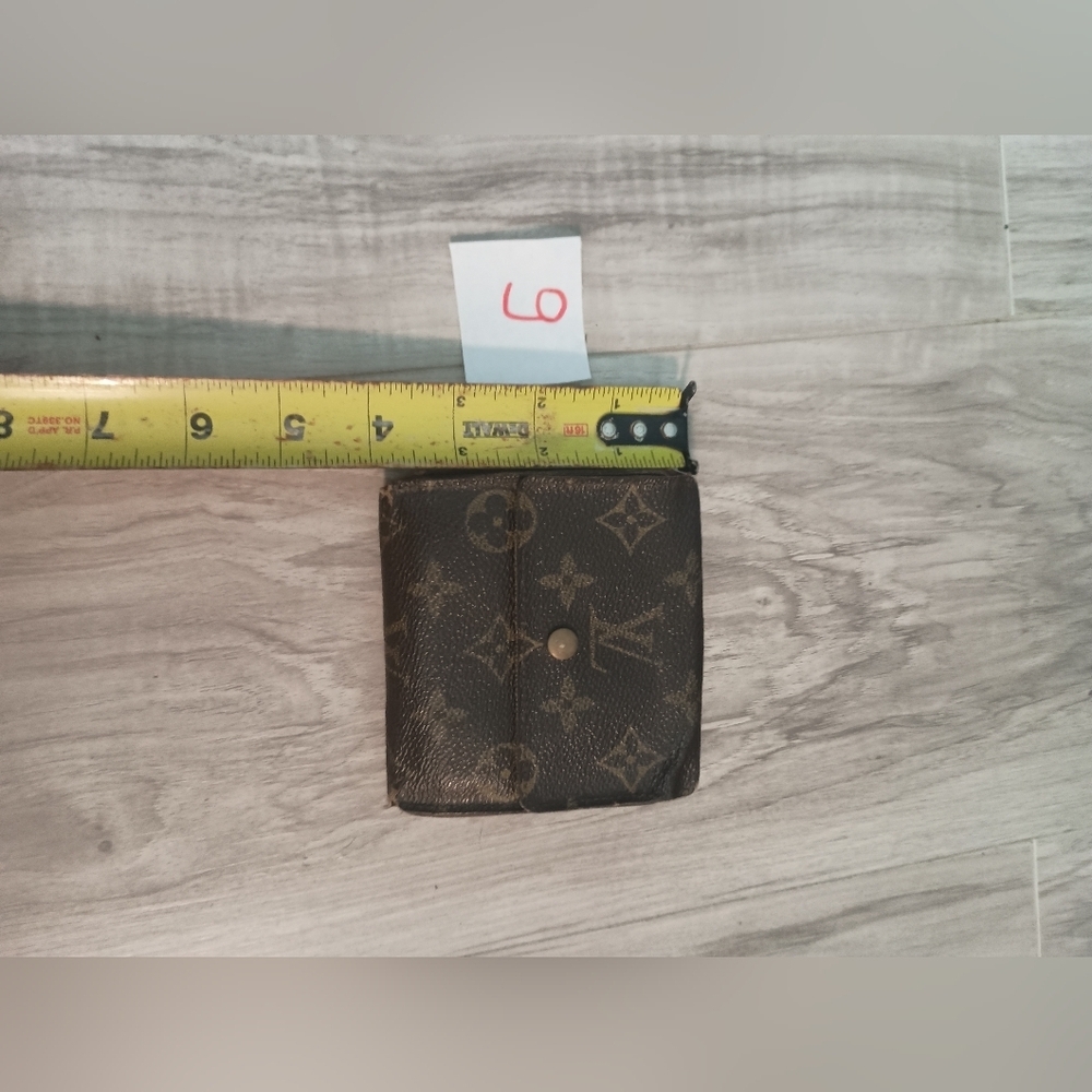 Vintage Louis Vuitton Wallet Card Holder Brown leather Made in France Authentic - Picture 14 of 14